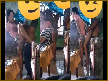 Ngewe Shortime Di Ruang Tamu Pas Rumah Sepi